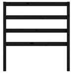 Bed Headboard Black 96 cm Solid Wood Pine