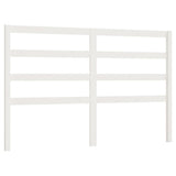 Bed Headboard White 141 cm Solid Wood Pine - Front View