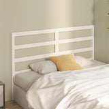 Bed Headboard White 141 cm Solid Wood Pine - Side View