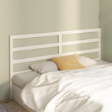 Bed Headboard White 186 cm Solid Wood Pine - Side View