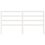 Bed Headboard White 186 cm Solid Wood Pine - Top-Down View