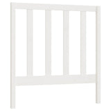 Bed Headboard White 96 cm Solid Wood Pine - Front View
