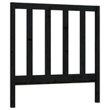 Bed Headboard Black 96 cm Solid Wood Pine