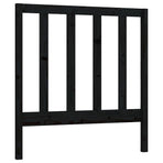 Bed Headboard Black 96 cm Solid Wood Pine