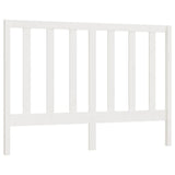 Bed Headboard White 141 cm Solid Wood Pine - Front View