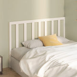 Bed Headboard White 141 cm Solid Wood Pine - Side View