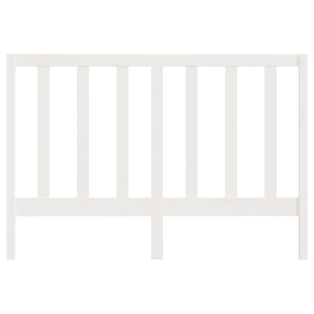 Bed Headboard White 141 cm Solid Wood Pine