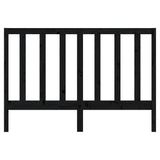 Bed Headboard Black 141 cm Solid Wood Pine - Top-Down View