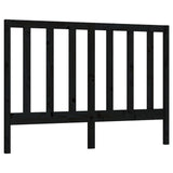 Bed Headboard Black 156 cm Solid Wood Pine