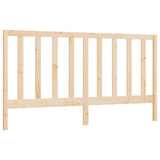 Bed Headboard 186 cm Solid Wood Pine - Front View