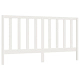 Bed Headboard White 186 cm Solid Wood Pine - Front View