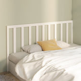 Bed Headboard White 186 cm Solid Wood Pine - Side View