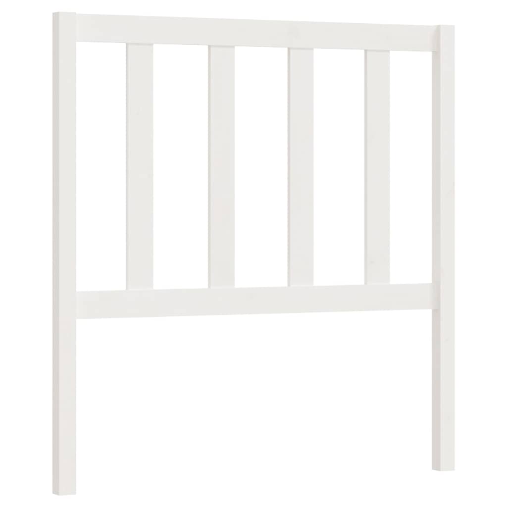 Bed Headboard White 96x4x100 cm Solid Wood Pine