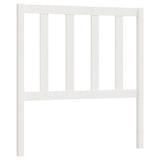 Bed Headboard White 96x4x100 cm Solid Wood Pine - Front View