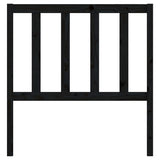 Bed Headboard Black 96 cm Solid Wood Pine