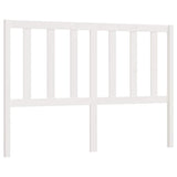 Bed Headboard White 141 cm Solid Wood Pine - Front View