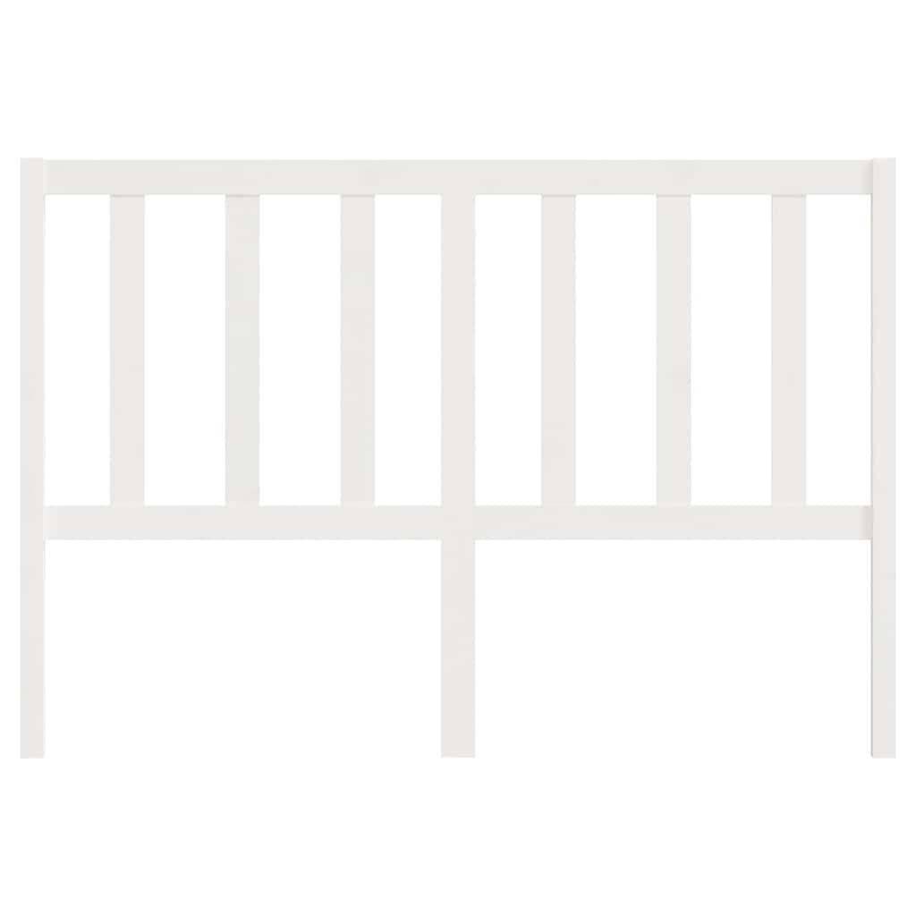 Bed Headboard White 141 cm Solid Wood Pine