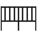 Bed Headboard Black 141 cm Solid Wood Pine