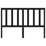 Bed Headboard Black 141 cm Solid Wood Pine - Top-Down View