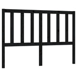 Bed Headboard Black 156 cm Solid Wood Pine - Front View