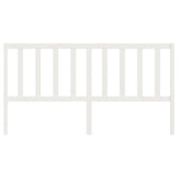 Bed Headboard White 186 cm Solid Wood Pine - Top-Down View