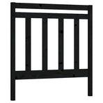 Bed Headboard Black 96 cm Solid Wood Pine