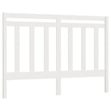Bed Headboard White 141 cm Solid Wood Pine - Front View
