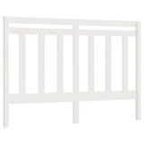 Bed Headboard White 156x4x100 cm Solid Wood Pine - Front View