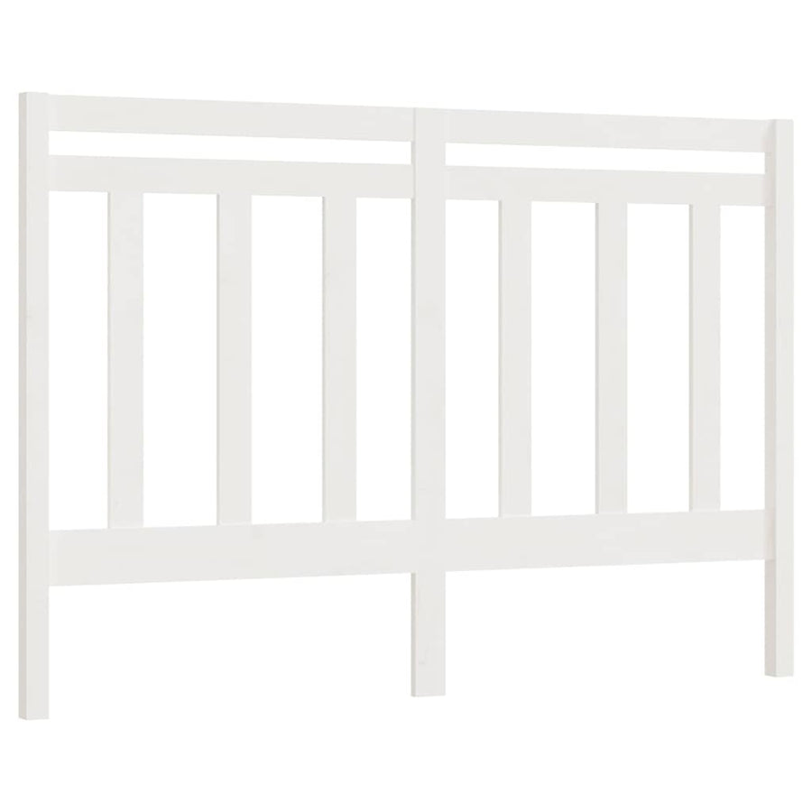 Bed Headboard White 156 cm Solid Wood Pine