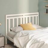 Bed Headboard White 156x4x100 cm Solid Wood Pine