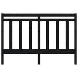 Bed Headboard Black 156 cm Solid Wood Pine