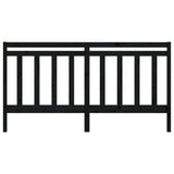 Bed Headboard Black 186 cm Solid Wood Pine - Top-Down View