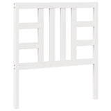 Bed Headboard White 96 cm Solid Wood Pine - Front View