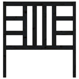 Bed Headboard Black 96 cm Solid Wood Pine - Top-Down View