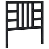 Bed Headboard Black 96 cm Solid Wood Pine - Rear View