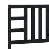 Bed Headboard Black 96 cm Solid Wood Pine - Close-Up Angle