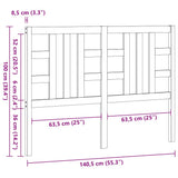 Bed Headboard 141 cm Solid Wood Pine