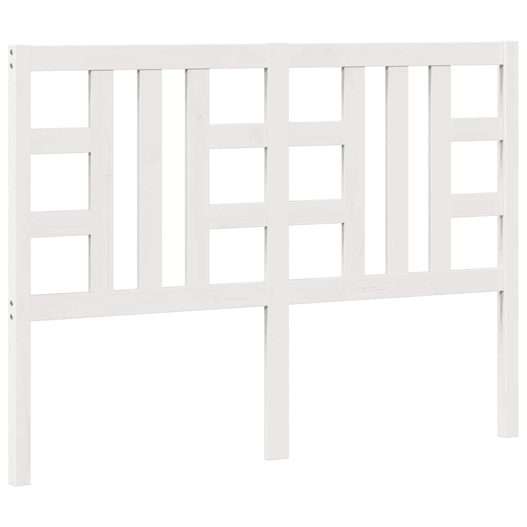 Bed Headboard White 141 cm Solid Wood Pine