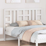 Bed Headboard White 141 cm Solid Wood Pine - Side View
