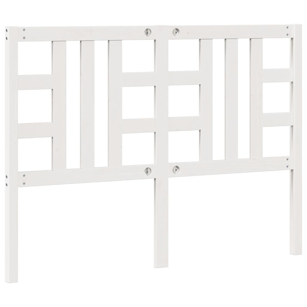 Bed Headboard White 141 cm Solid Wood Pine