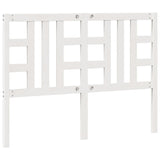 Bed Headboard White 141 cm Solid Wood Pine - Rear View