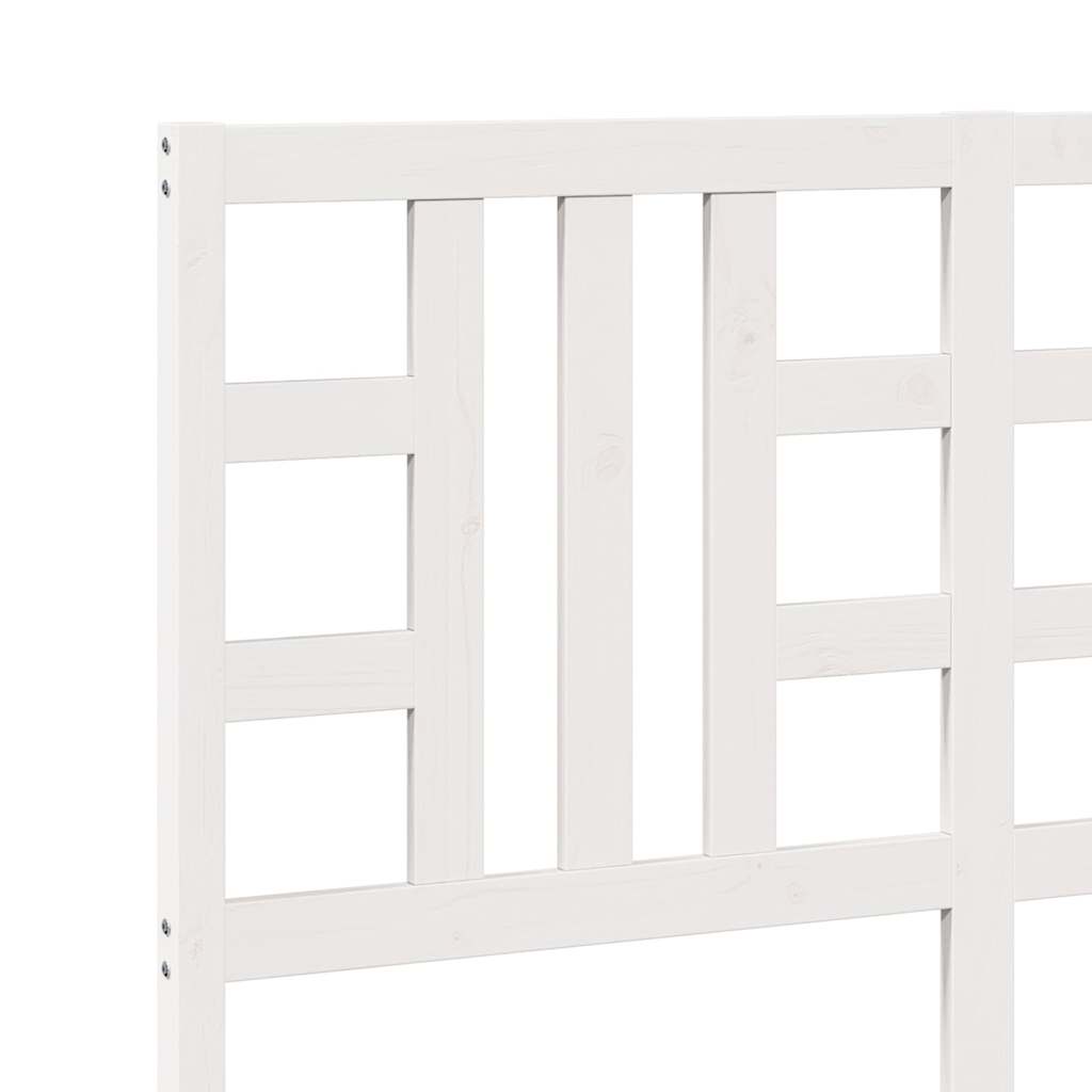 Bed Headboard White 141 cm Solid Wood Pine