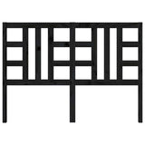 Bed Headboard Black 141 cm Solid Wood Pine