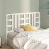 Bed Headboard White 156 cm Solid Wood Pine - Side View