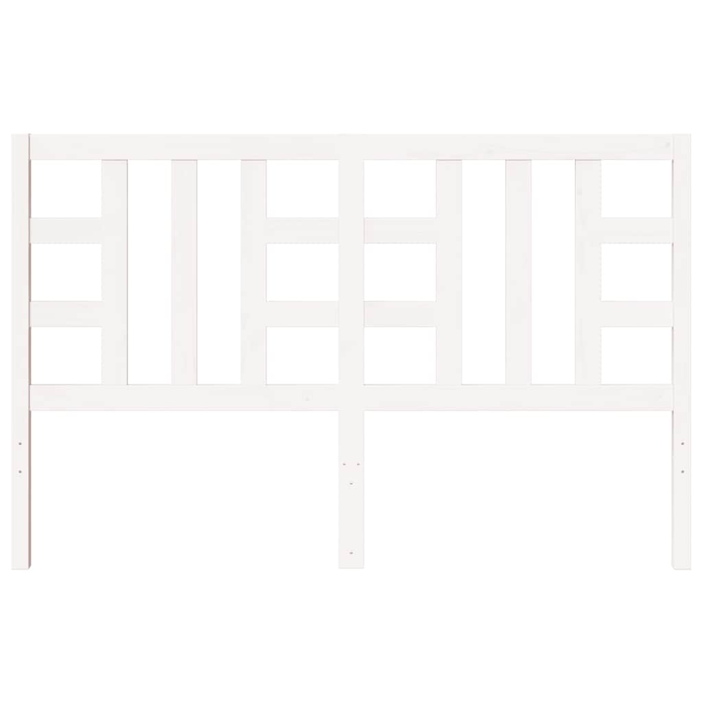 Bed Headboard White 156 cm Solid Wood Pine