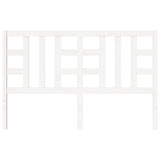 Bed Headboard White 156 cm Solid Wood Pine - Top-Down View