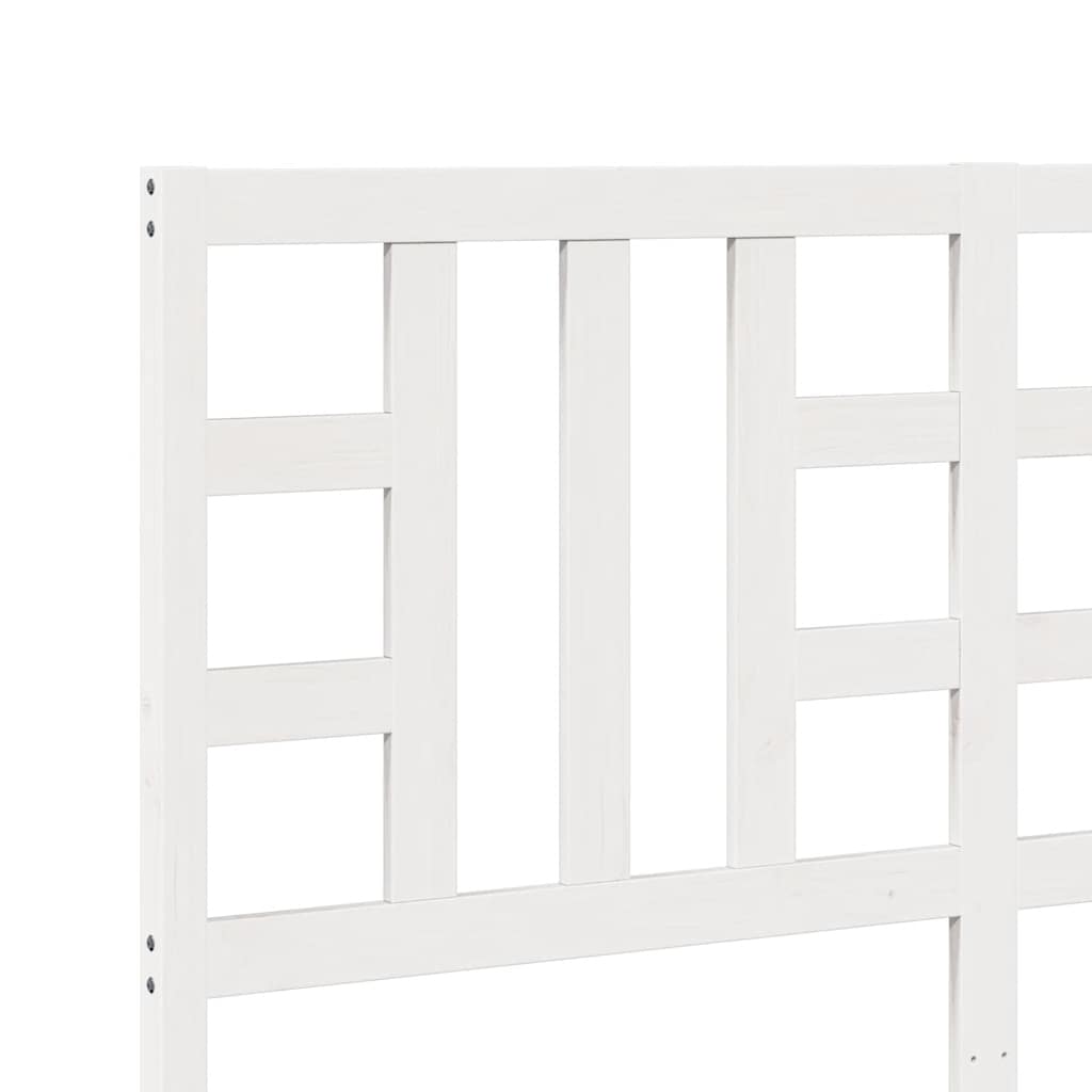 Bed Headboard White 156 cm Solid Wood Pine