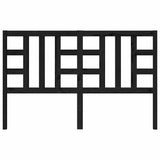 Bed Headboard Black 156 cm Solid Wood Pine - Top-Down View