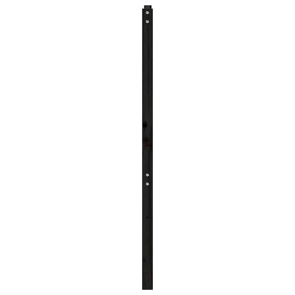 Bed Headboard Black 156 cm Solid Wood Pine