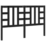 Bed Headboard Black 156 cm Solid Wood Pine